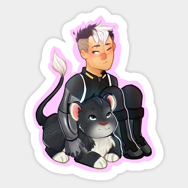 Shiro Sticker by drizzledrawings